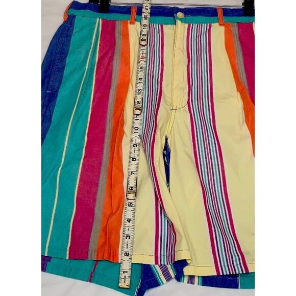 Vintage Polo Ralph Lauren Striped Shorts Mens Size 36 Pleated USA 90s Y2k - Picture 4 of 5